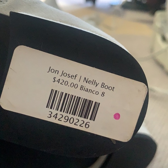 NWT Jon Josef Nelly Boots Knee High White Suede size 7.5 Trending Fairy Boho - Picture 5 of 5